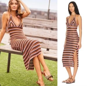 Heartloom Paola Crochet Halter Maxi Dress REVOLVE